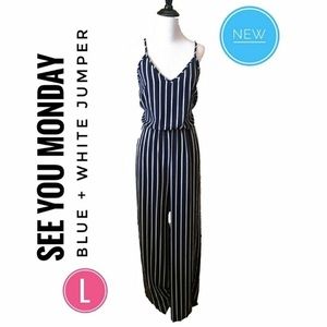 Striped jumpsuit